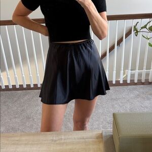 REFORMATION SATIN Skater Skirt